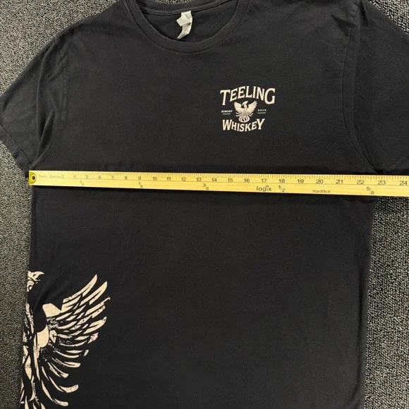 Y2K Teeling Whiskey T-Shirt Mens XL Black Phoenix Graphic Alcohol Grunge Skater - Picture 5 of 8